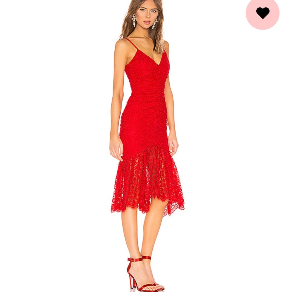 NBD red lace dress size xs - Picture 3 of 3
